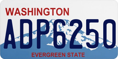 WA license plate ADP6250