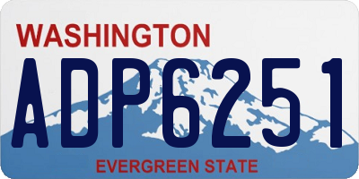 WA license plate ADP6251