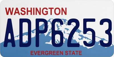 WA license plate ADP6253