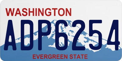 WA license plate ADP6254