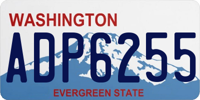 WA license plate ADP6255
