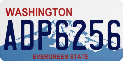 WA license plate ADP6256