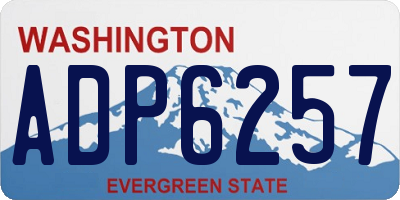 WA license plate ADP6257