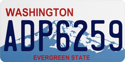 WA license plate ADP6259