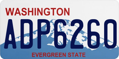 WA license plate ADP6260