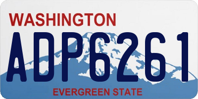 WA license plate ADP6261