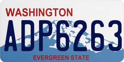 WA license plate ADP6263