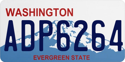 WA license plate ADP6264