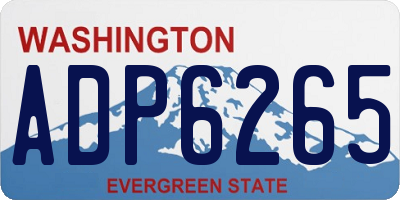 WA license plate ADP6265