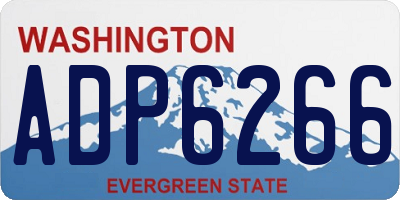 WA license plate ADP6266