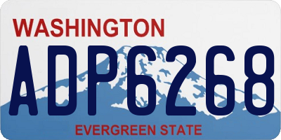 WA license plate ADP6268
