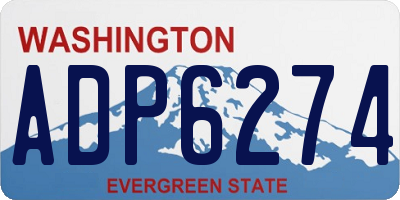 WA license plate ADP6274