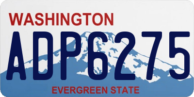 WA license plate ADP6275