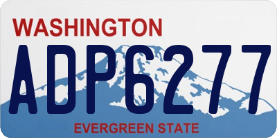WA license plate ADP6277