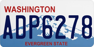 WA license plate ADP6278