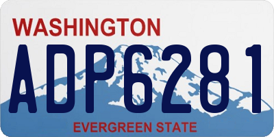 WA license plate ADP6281