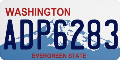 WA license plate ADP6283