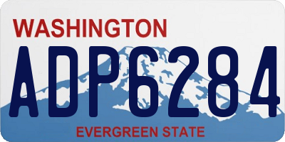 WA license plate ADP6284