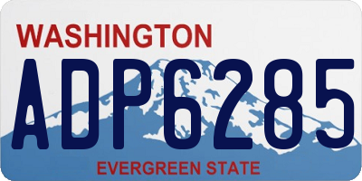 WA license plate ADP6285