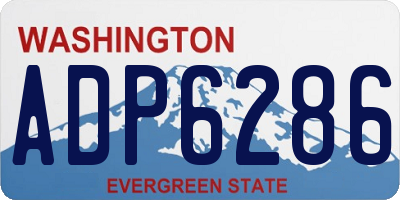 WA license plate ADP6286
