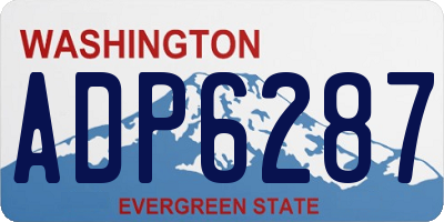 WA license plate ADP6287