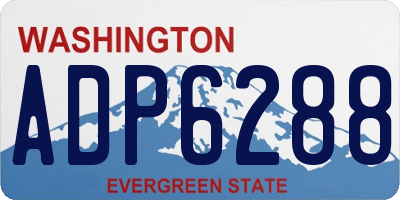 WA license plate ADP6288