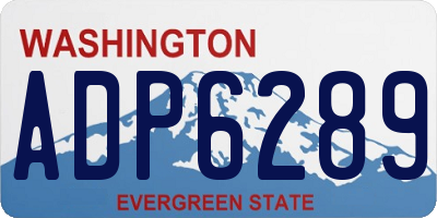 WA license plate ADP6289
