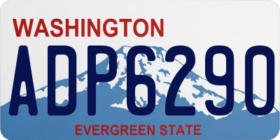 WA license plate ADP6290