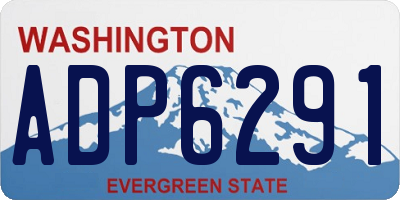 WA license plate ADP6291