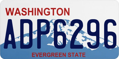 WA license plate ADP6296