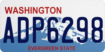 WA license plate ADP6298