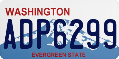 WA license plate ADP6299