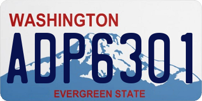 WA license plate ADP6301