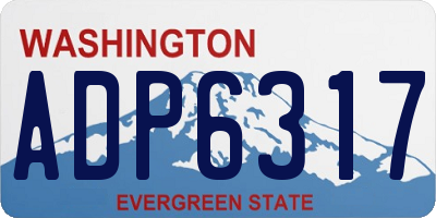 WA license plate ADP6317