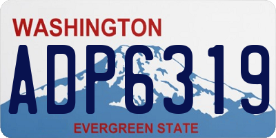 WA license plate ADP6319