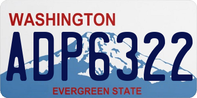 WA license plate ADP6322