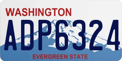WA license plate ADP6324