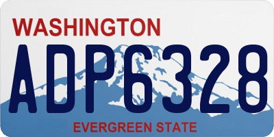 WA license plate ADP6328