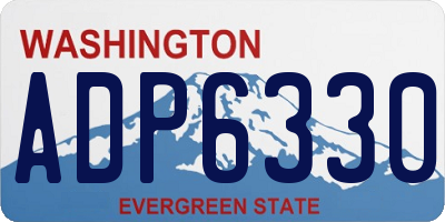 WA license plate ADP6330