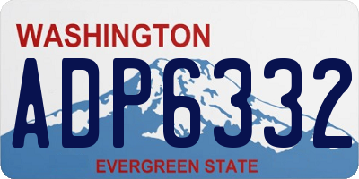 WA license plate ADP6332