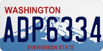 WA license plate ADP6334