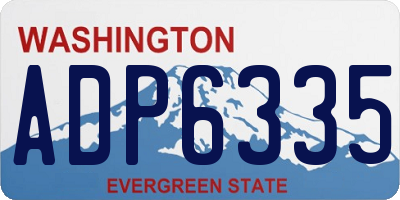 WA license plate ADP6335