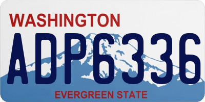 WA license plate ADP6336