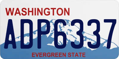 WA license plate ADP6337