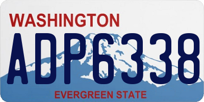 WA license plate ADP6338