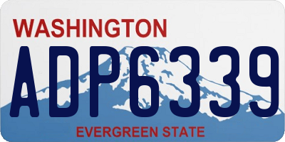 WA license plate ADP6339