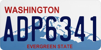 WA license plate ADP6341