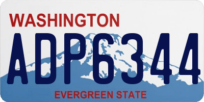 WA license plate ADP6344