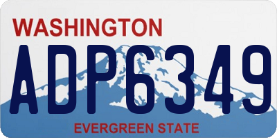 WA license plate ADP6349
