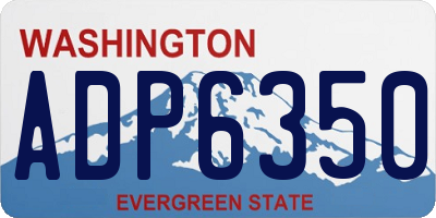 WA license plate ADP6350